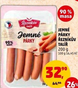 Párky jemné Řezníkův talíř