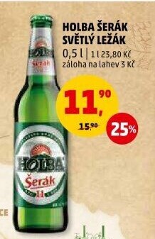Pivo světlý ležák 11° Šerák Holba