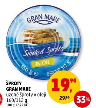 Šproty uzené v oleji Gran Mare
