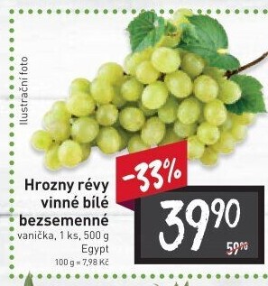 Hrozny bílé bezsemenné
