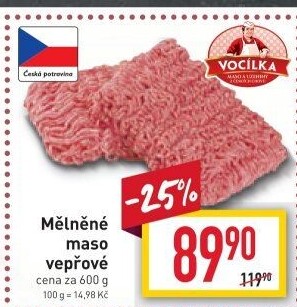 Maso mleté vepřové Vocílka