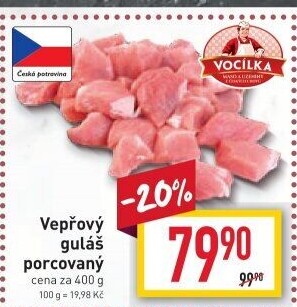 Maso na guláš vepřové Vocílka