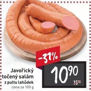 Salám javořický točený