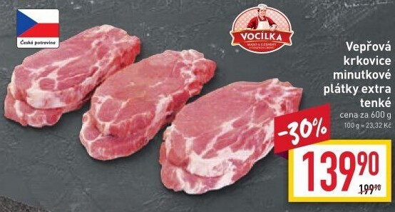Vepřová krkovice bez kosti Vocílka