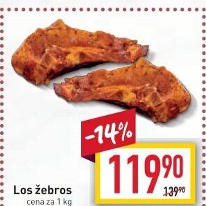 Vepřová žebra uzená Los Žebros Láďa Grileman Kostelecké uzeniny