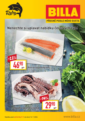 akční leták BILLA 7.7.2022-12.7.2022