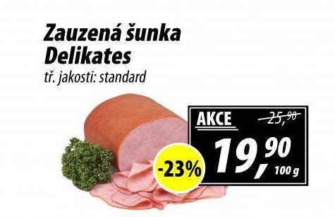 Šunka zauzená delikates standard