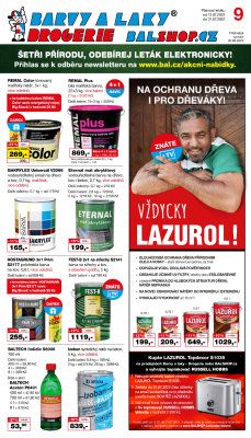 akční leták Barvy a laky drogerie 12.7.2022-31.7.2022