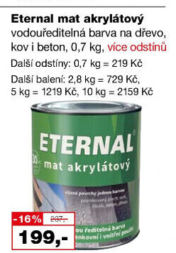 Akrylátová barva mat Eternal