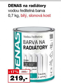 Barva na radiátory Radiátor Denas