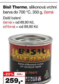 Silikonová vrchní barva Thermo Bisil