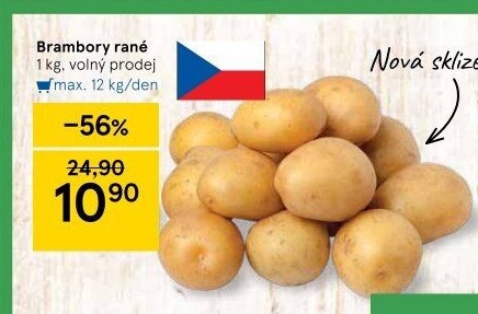 Brambory konzumní rané