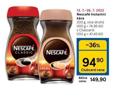 Instantní kávy Nescafé
