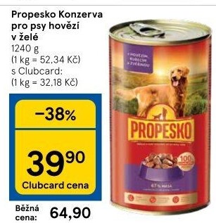Konzerva pro psy Propesko