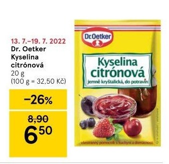 Kyselina citronová Dr. Oetker