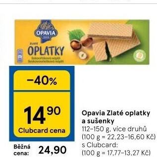 Oplatky Zlaté Opavia