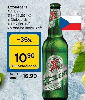 Pivo světlý ležák 11° Excelent