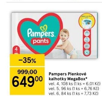 Pleny dětské Pampers Pants