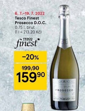 Prosecco brut DOC Tesco finest