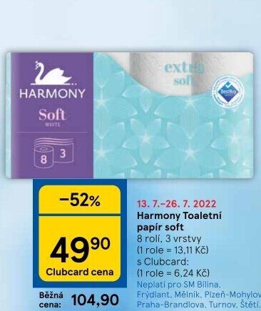 Toaletní papír 3vrstvý Harmony
