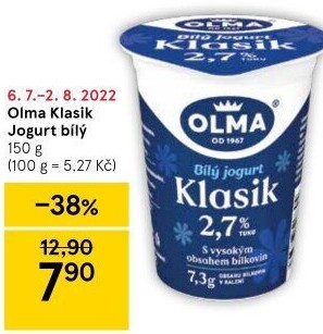 Bílý jogurt Klasik Olma