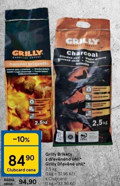 Brikety dřevěné Grilly