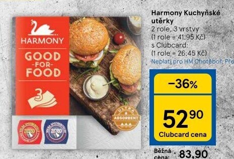 Kuchyňské utěrky 3vrstvé Good for Food Harmony