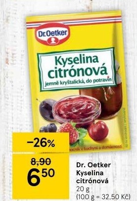 Kyselina citronová Dr. Oetker