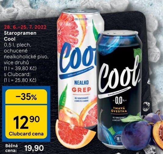 Nealkoholické pivo ochucené Staropramen Cool