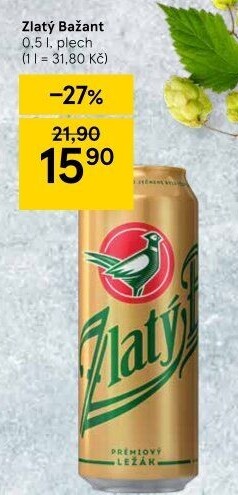 Pivo Zlatý Bažant