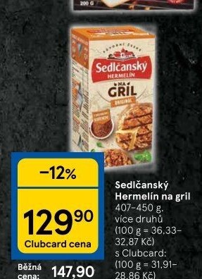 Sýr Hermelín na gril Sedlčanský