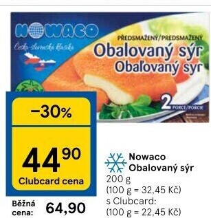 Sýr obalovaný mražený Nowaco