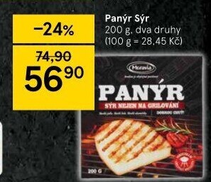 Sýr Panýr Moravia