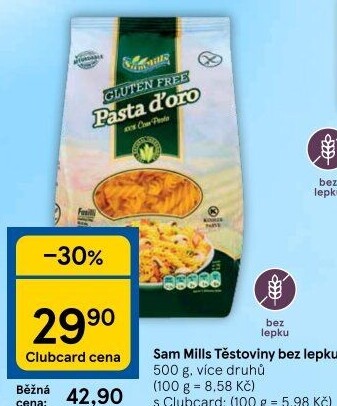 Těstoviny bez lepku Sam Mills