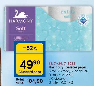 Toaletní papír 3vrstvý Harmony
