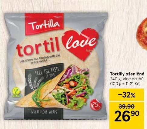 Tortilla pšeničná TortilLOVE