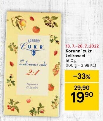 Želírovací cukr Korunní