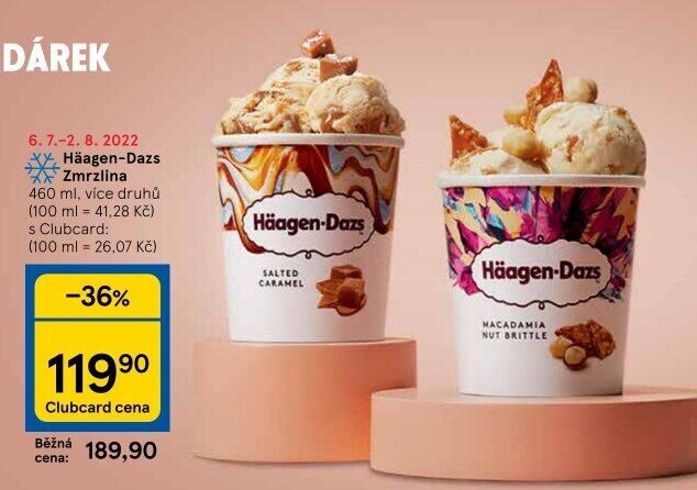 Zmrzlina v kelímku Häagen-Dazs