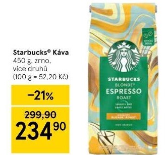Zrnkové kávy Starbucks