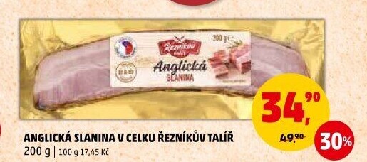 Anglická slanina Řezníkův talíř