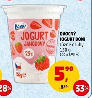 Jogurt ochucený Boni