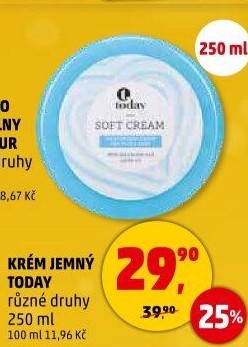 Krém tělový jemný pěstící Today