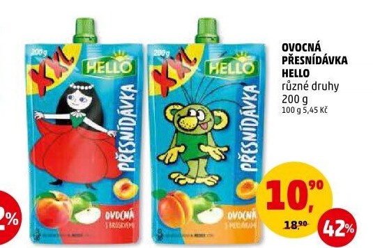 Ovocná kapsička Hello