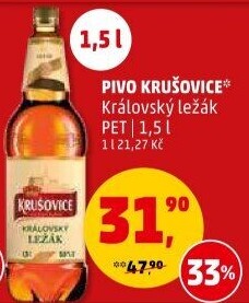 Pivo světlé Královský ležák 12° Krušovice