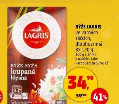 Rýže dlouhozrnná Lagris