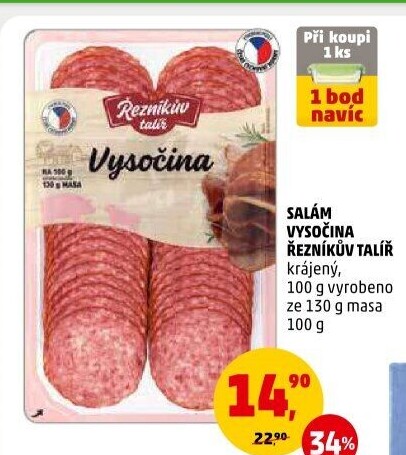 Salám Vysočina Řezníkův talíř