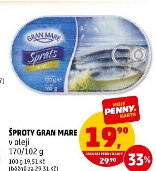 Šproty v oleji Gran Mare