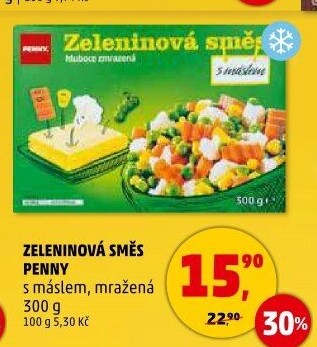 Zeleninová směs s máslem mražená Penny
