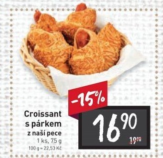 Croissant s párkem