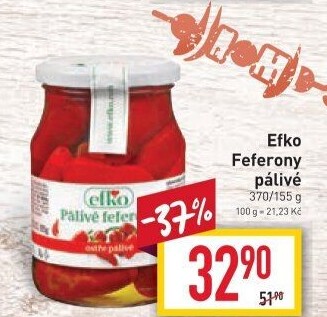 Feferony pálivé Efko